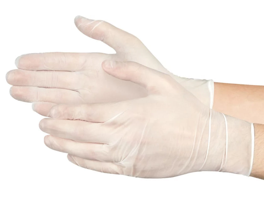 Vinyl Powder Free Gloves Clear  (100 Count)