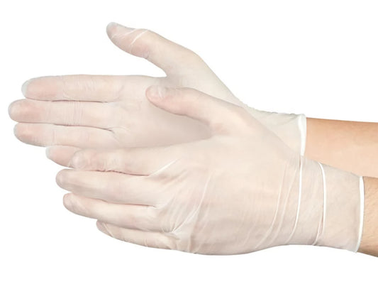 Vinyl Powder Free Gloves Clear  (100 Count)